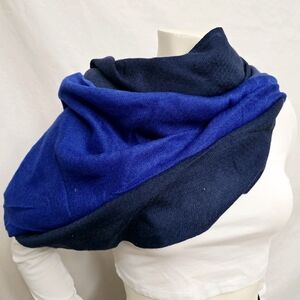 Diwali Paris Wool/Silk Scarf Tonal Blues